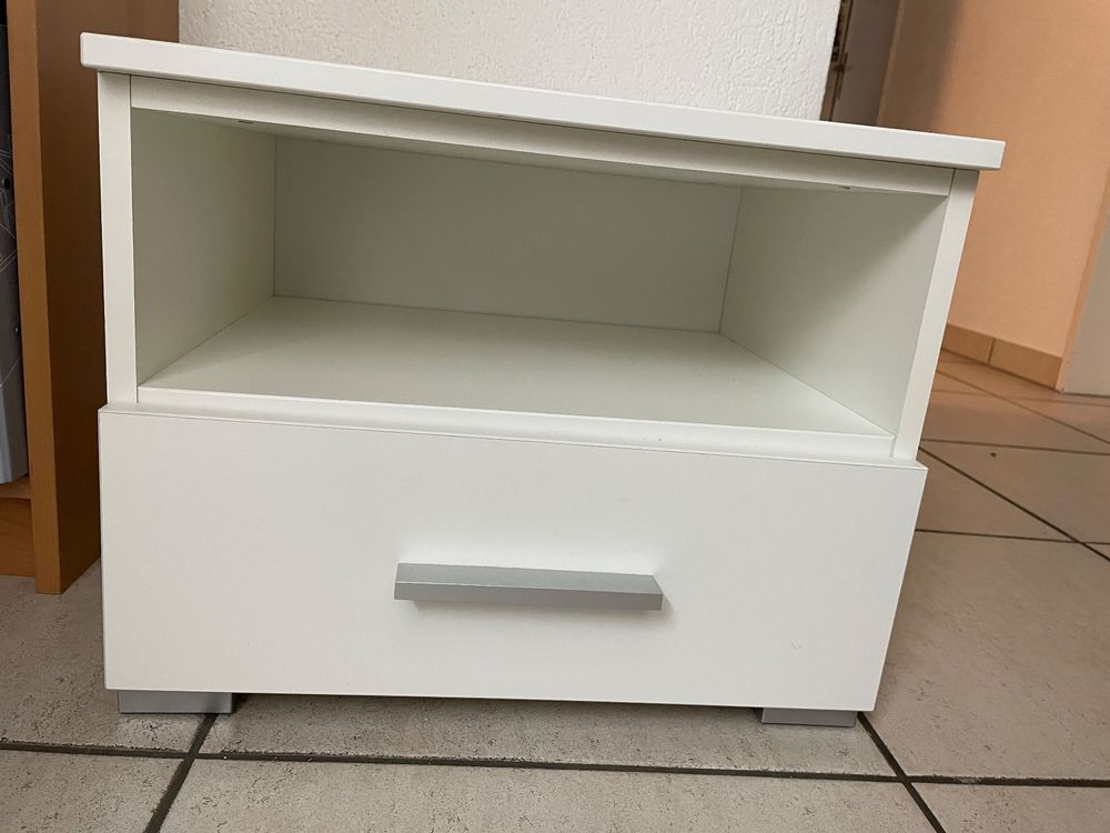 Nachttisch Weiss Schublade