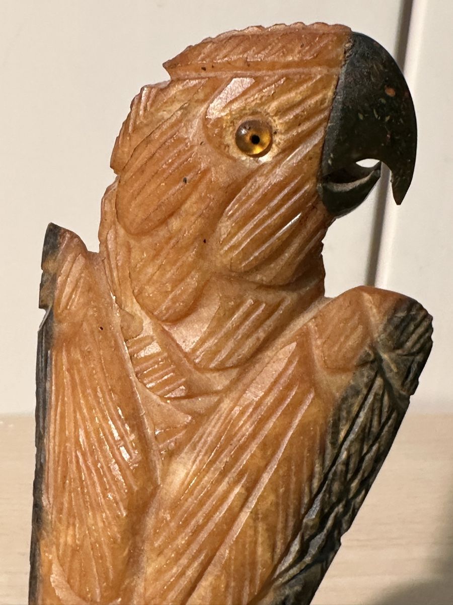 Tutte le decorazioni: Perroquet sculpté, albâtre, vintage, déco – Usato da Lausanne venduto da artnouveau04 6