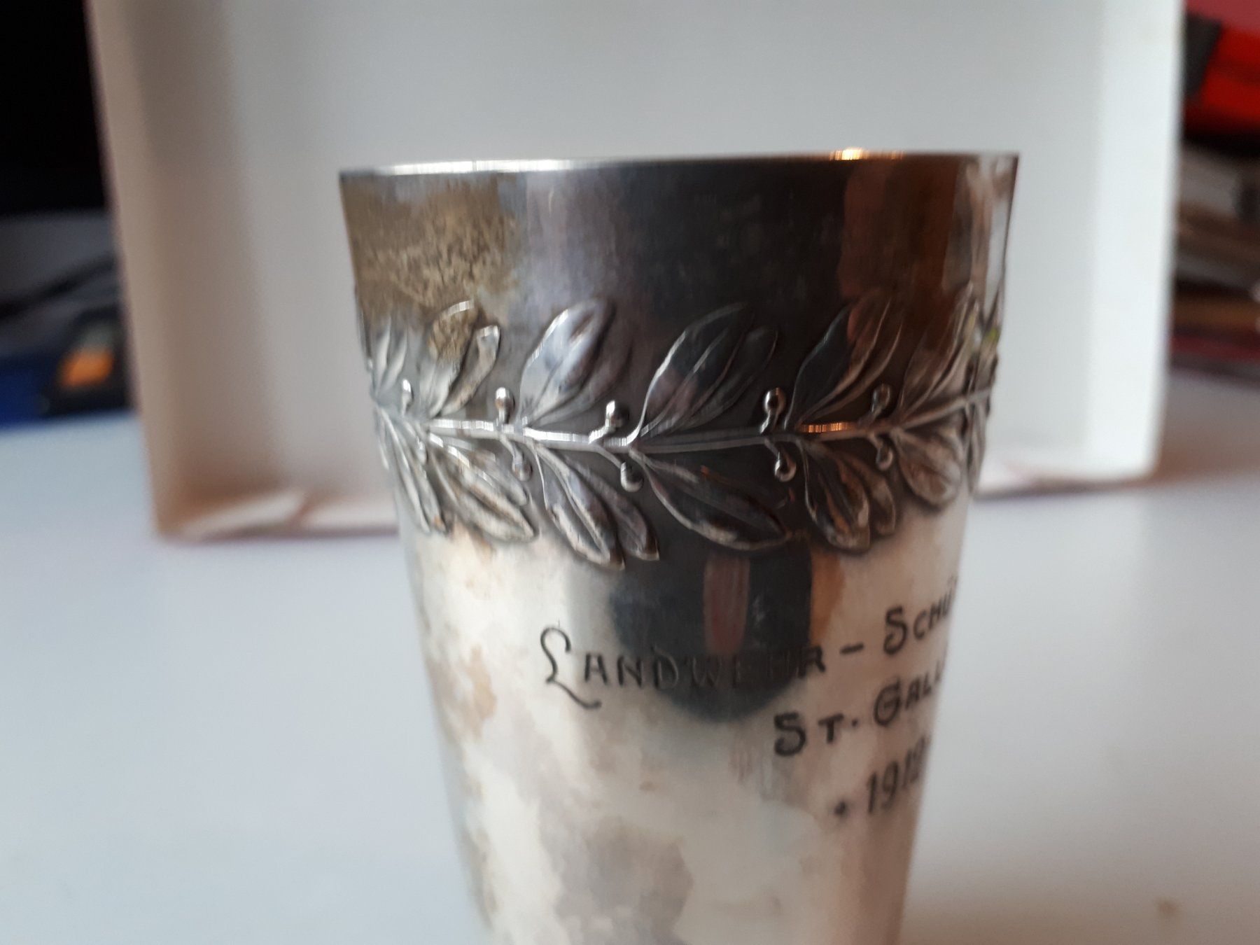 Altre raccolte & rarità: Versilberter Schützenbecher 1912 – Usato da Seewen SZ venduto da SuperpumaDisplayTeam 2