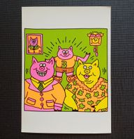 AK Artpost KEITH HARING ,,Pigs,, 1993