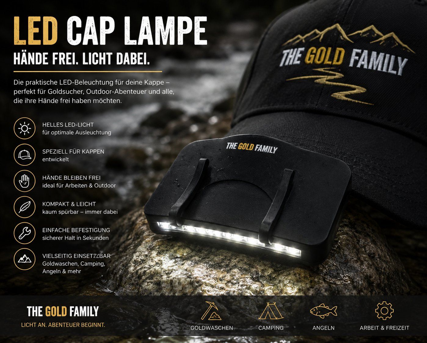 Lampen: Led Lampe für Caps – Neu und originalverpackt aus Horw von TheGoldFamily