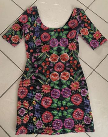 DESIGUAL GARDEN - eng anliegendes Kleid Jerseykleid Gr. M