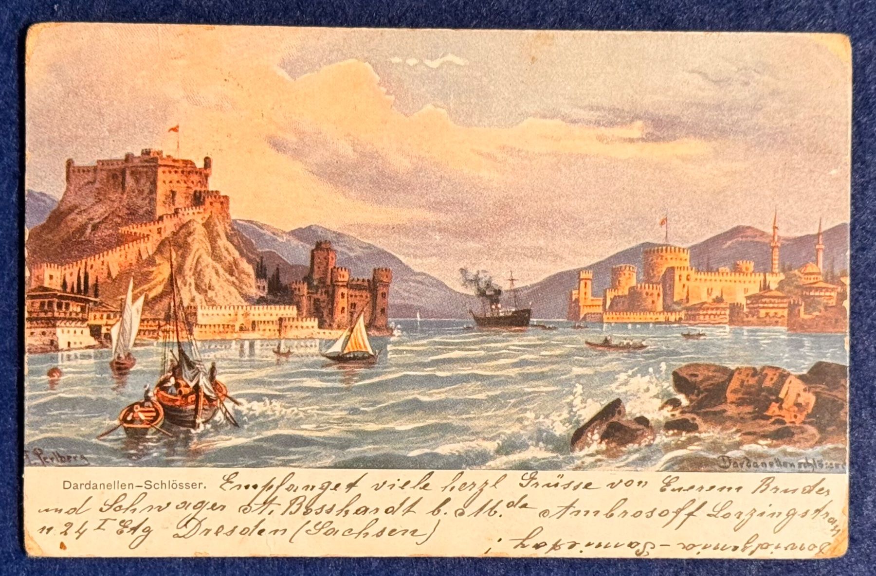 Cartoline postali: Historische Ansichtskarte Dardanellen-Schlösser – Usato da Andwil SG venduto da Ariisa1234