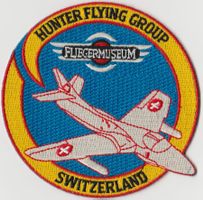 Hunter Flying Group Patch /Switzerland Stoff ohne Klett rar