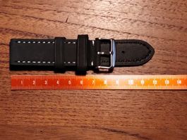 22mm Bracelet de montre en cuir