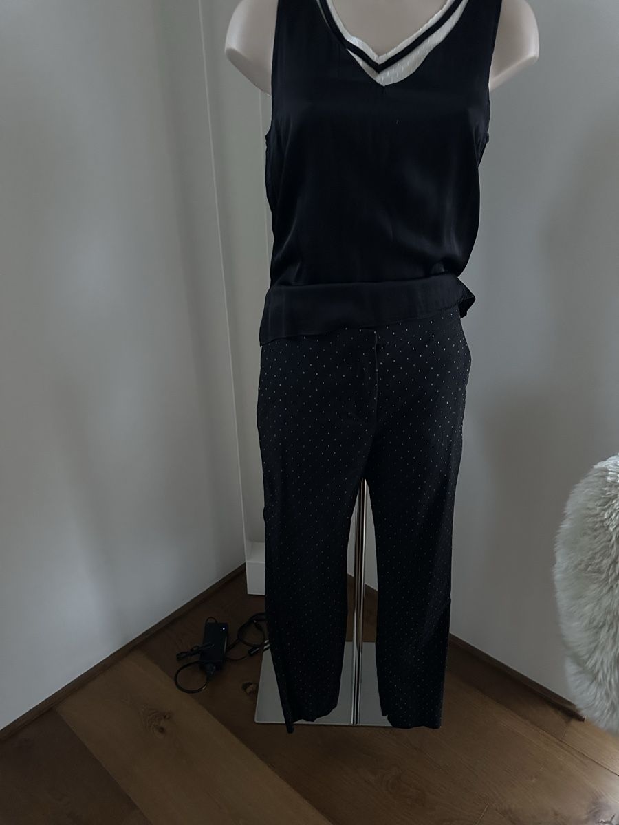 Zara Hosen: Zara Basic Stoffhose schwarz weiss Punkte Gr. 38 – Neu (gemäss Beschreibung) aus Chur von Renibe