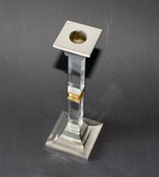KERZENSTOCK, METALL UND PLEXIGLAS, VINTAGE, 70ER JAHRE.