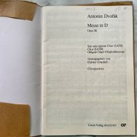 Antonín Dvořák Messe in D Opus 86 Chorpartitur Carus