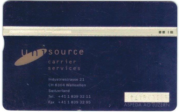 Schede telefoniche: Taxcard V-106 Unisource – Usato da Zürich venduto da Tolima194 1