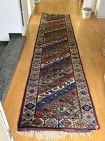 Orientteppich Läufer Handgeknüpft Vintage bunt 200x70cm