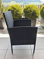 4 Garenstühle Rattan mit Sitzkissen