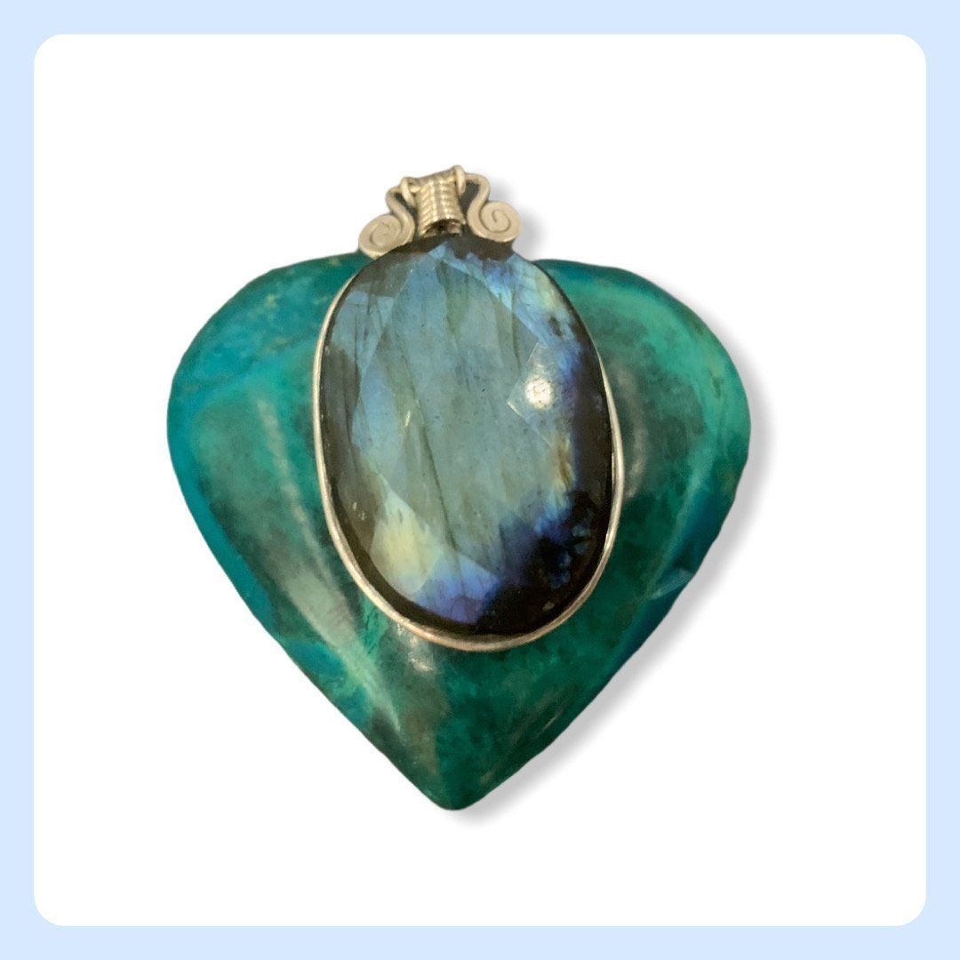 Pendentifs: Labradorit Anhänger, Labradorit kette – Neuf avec emballage d'origine à Zürich par Mevas_Silber 1