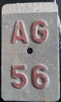 Fahrrad Nr Aargau 1956