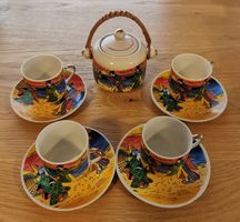 Japanisches Tee-Service, 5-teilig, Geisha, Vintage, Top!