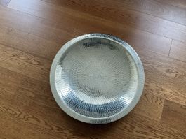 Schöne, grosse, runde Design Schale aus Metall,Top!