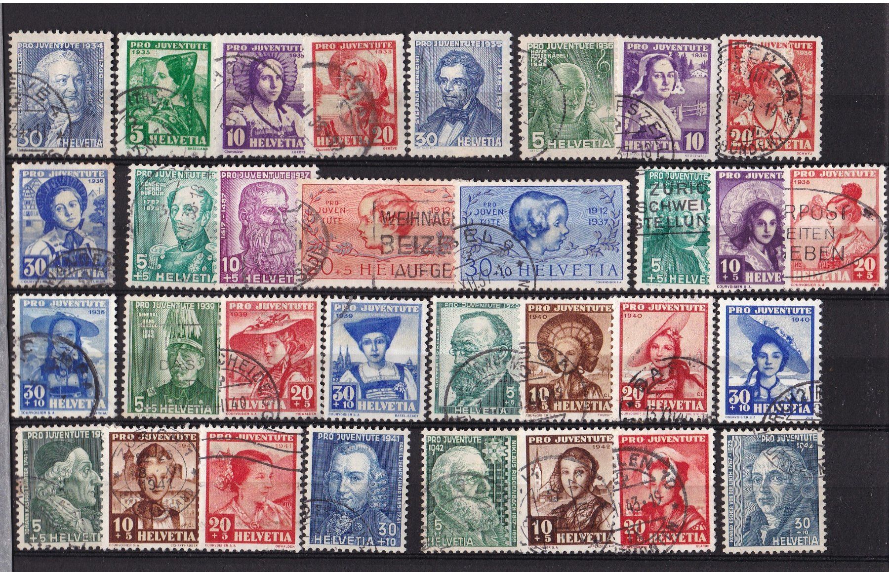 Tutti i francobolli: CH Briefmarken Lot "Pro Juventute & Pro Patria" – Usato da Münchwilen AG venduto da Nesar 2