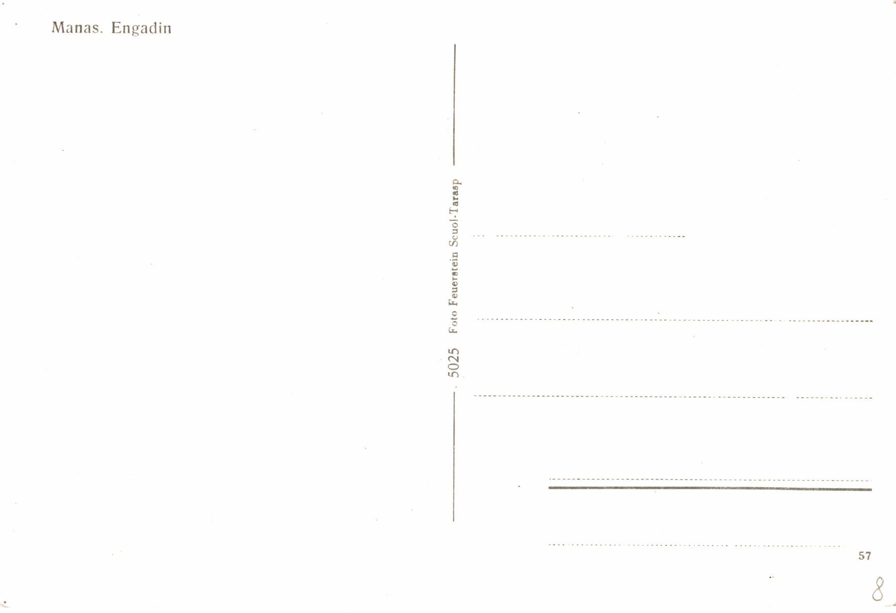 Cartoline postali: Manas (Vnà). Engadin – Usato da Bronschhofen venduto da Astore 1