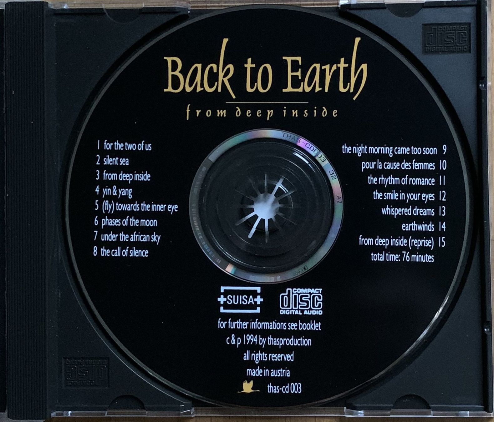 CD: CD BACK TO EARTH from deep inside – Usato da Birsfelden venduto da Emporio82 2