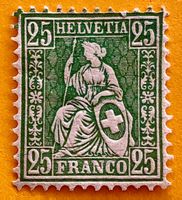Sitzende Helvetia UNGESTEMPELT  ﻿Siehe Original Fotos   