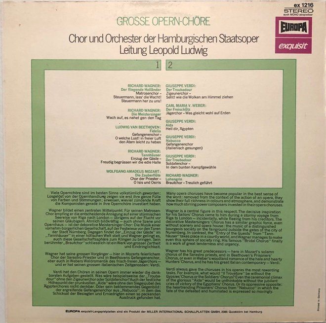 Dischi in vinile: Grosse Opern-Chöre (LP) – Usato da Grüningen venduto da azulamarillo_vinyl 1