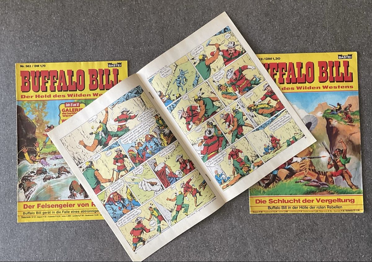Fumetti: Buffalo Bill Comic-Sammlung, 3 Stk, Western-Spas – Usato da Jegenstorf venduto da BAVARIA4CH 1