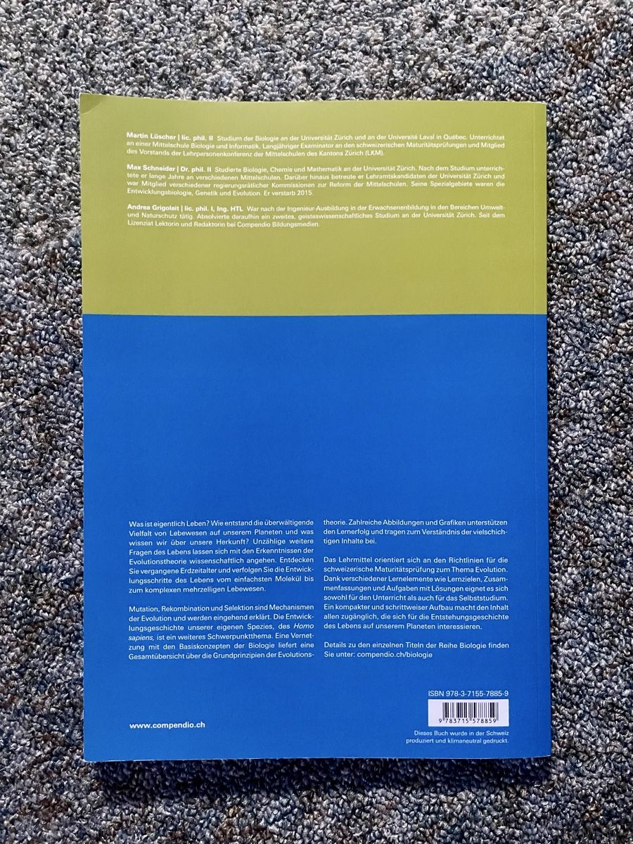 Livres: Compendio: Evolutionsbiologie – Neuf avec emballage d'origine à Uster par lol_7kfk 1