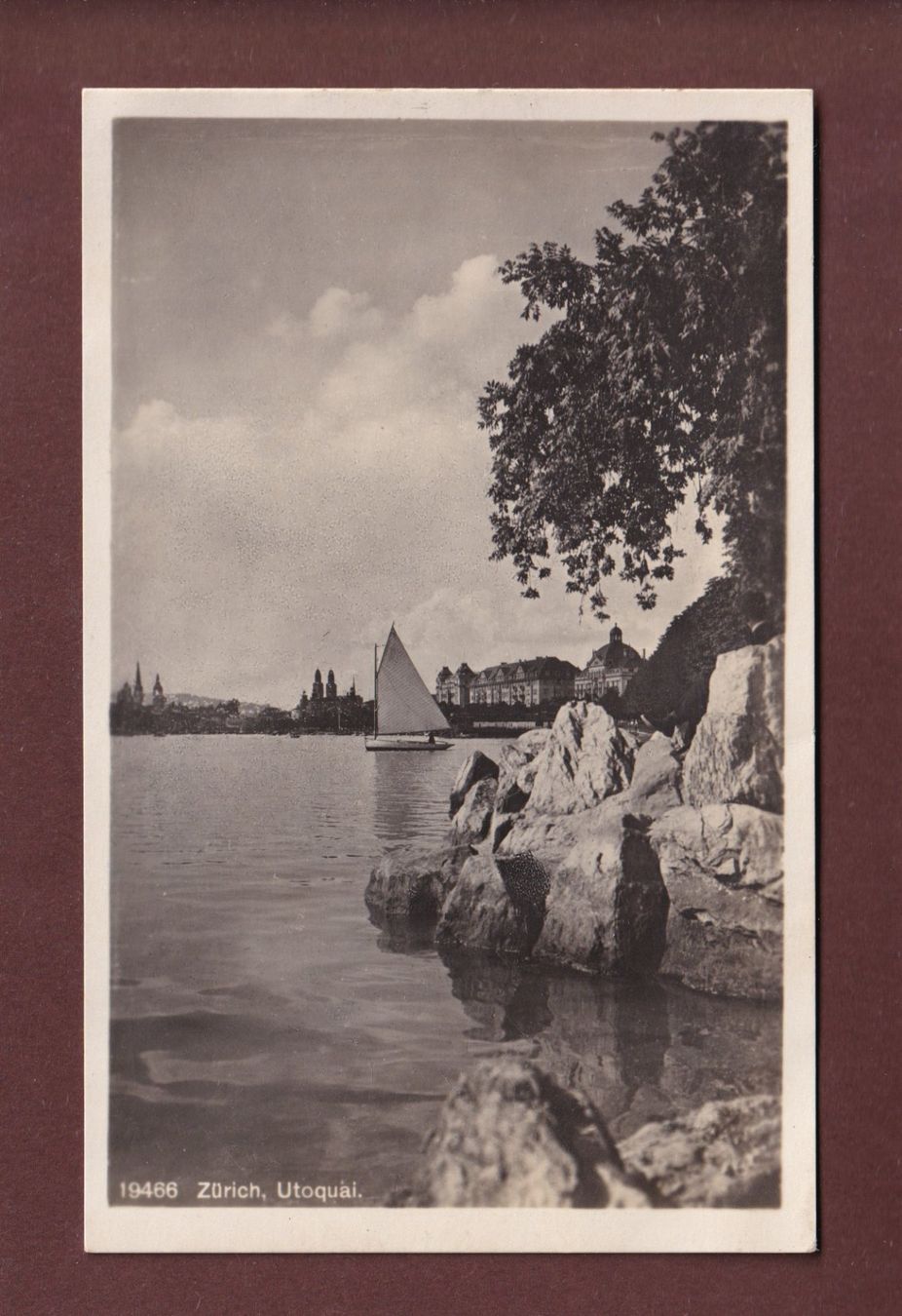 Cartoline postali: ZÜRICH - Utoquai - 1925 – Usato da Pully venduto da nicecards-shop