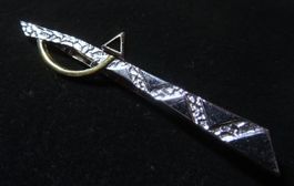 Teilvergoldete Krawattennadel aus Silber 925