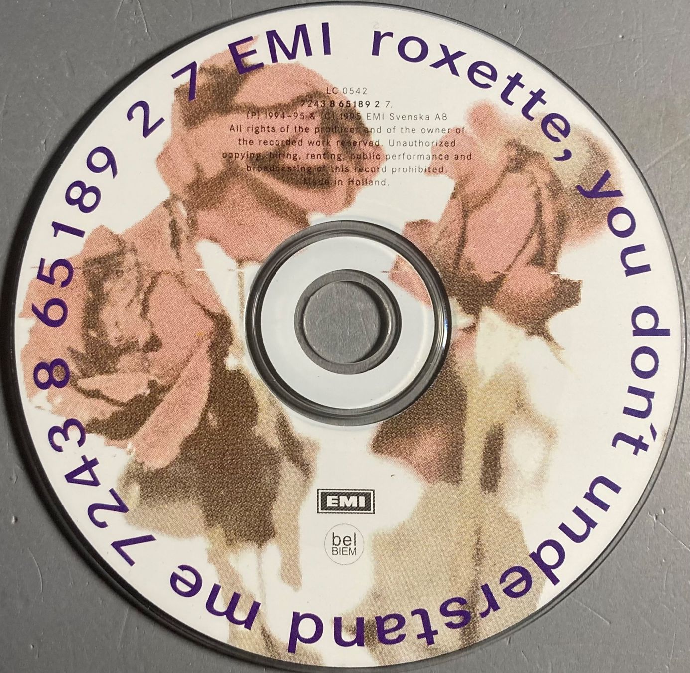 CD: ROXETTE - YOU DON'T UNDERSTAND ME – Usato da Poliez-Pittet venduto da Newtown-Records 1