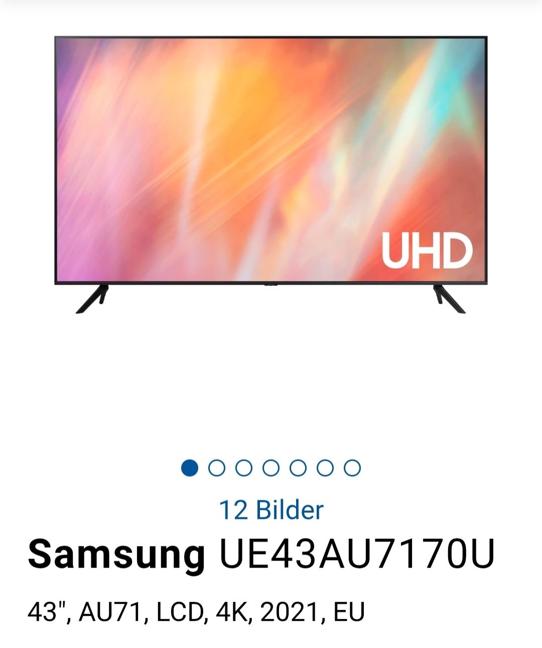 Televisori: Samsung TV neuwertig – Nuovo (secondo la descrizione) da Abtwil SG venduto da A.M.S.1.9.8.1 1