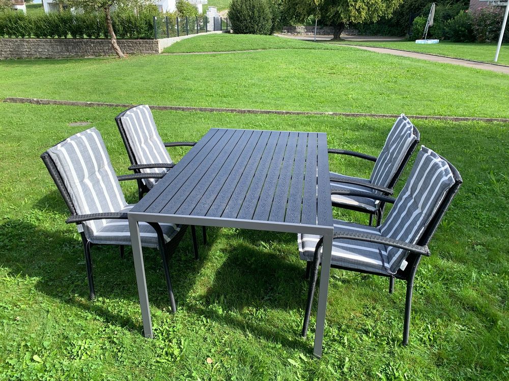 Gartentisch mit 6 Stühlen und Sitzkissen Kaufen auf Ricardo