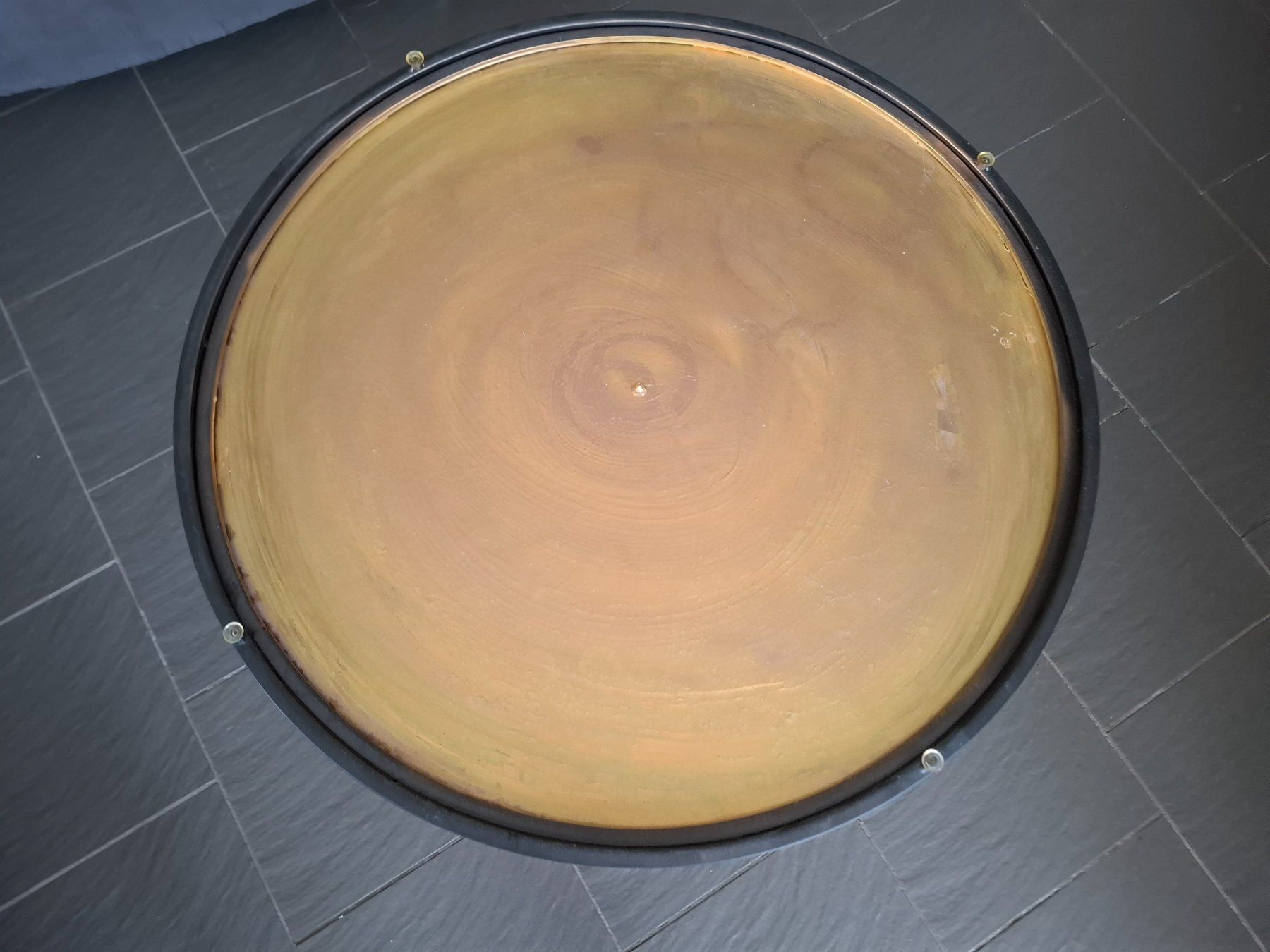 Tavoli: Runder Beistelltisch mit Glas 80 cm Durchmesser – Usato da Schaffhausen venduto da rpauktion 3