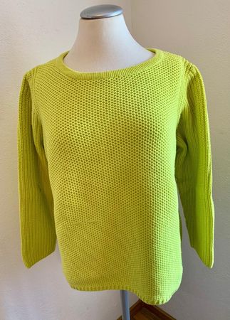 Neonfarbener Strickpullover