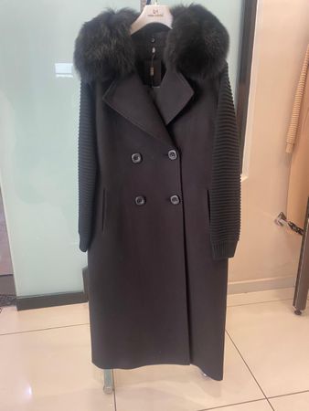 Black Cashmere and Wool Coat