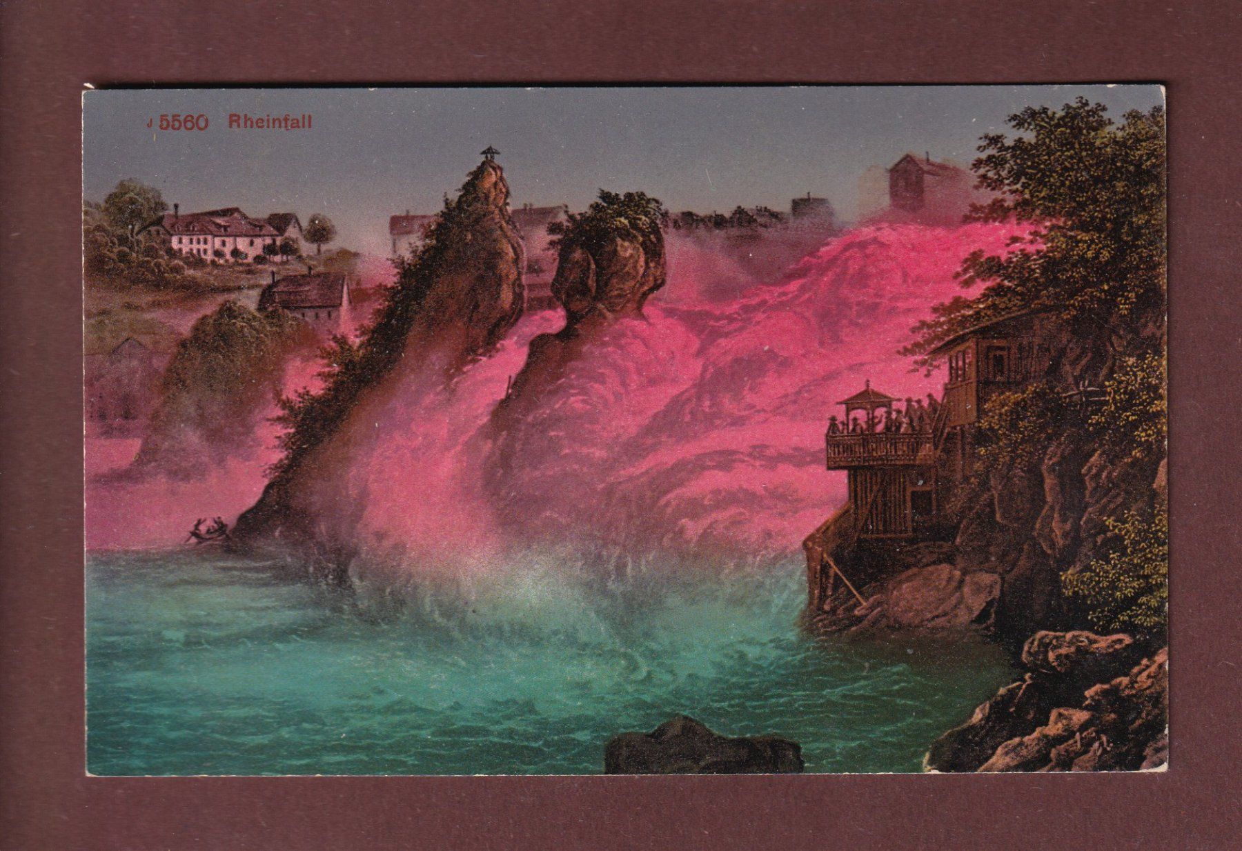 Cartoline postali: RHEINFALL - Fischetz - 1909 – Usato da Pully venduto da nicecards-shop