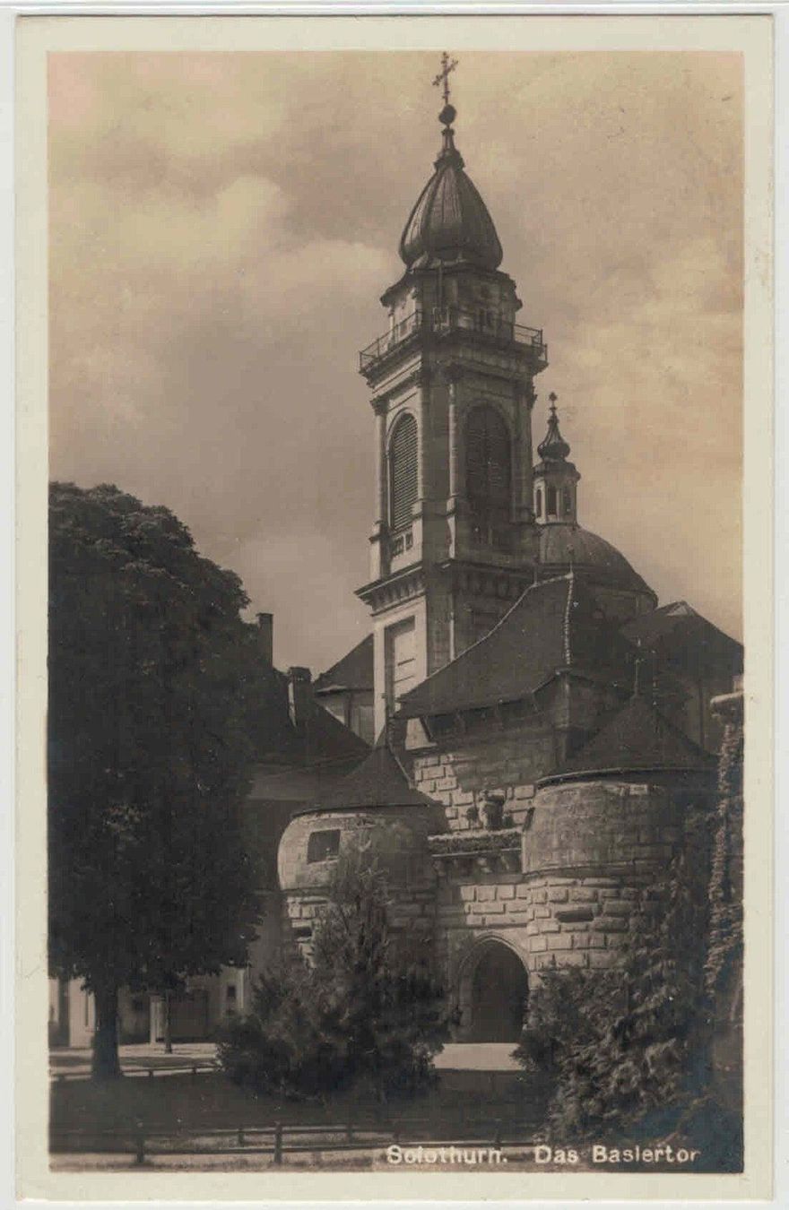 Cartoline postali: SO 27 Solothurn Baslertor 1928 – Usato da Fribourg venduto da philafri