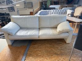 Ledersofa weiss 3-Sitzer guter Zustand