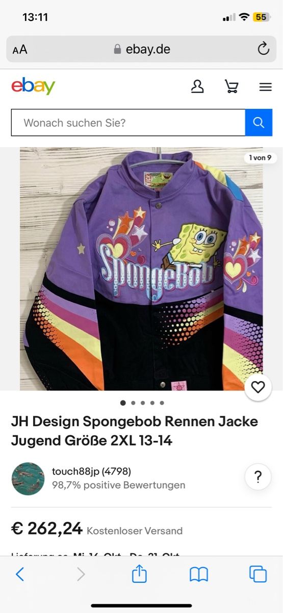 Jacken: JH Design Jacke Sponge Bob, Gr 132, rar – Neu (gemäss Beschreibung) aus Zürich von linlin02 9