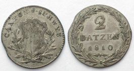 SCHWYZ 2 Batzen 1810 Billon vz!