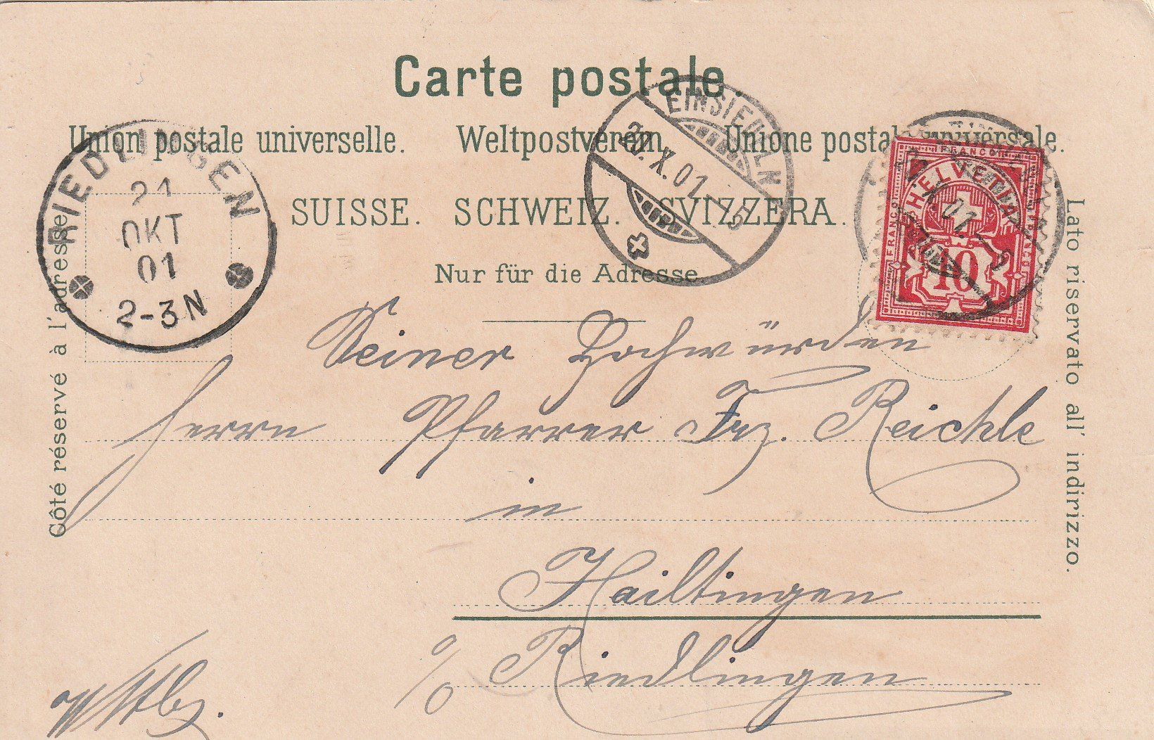 Cartes postales: Kt.Schwyz-Einsiedeln-Litho 1901 – D'occasion à uttwil par Koehlerfred 1