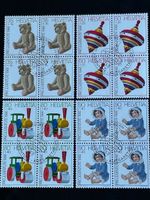 Pro Juventute Satz 1986: 4x 4er-Blöcke: Kinder-Spielzeuge 🎠