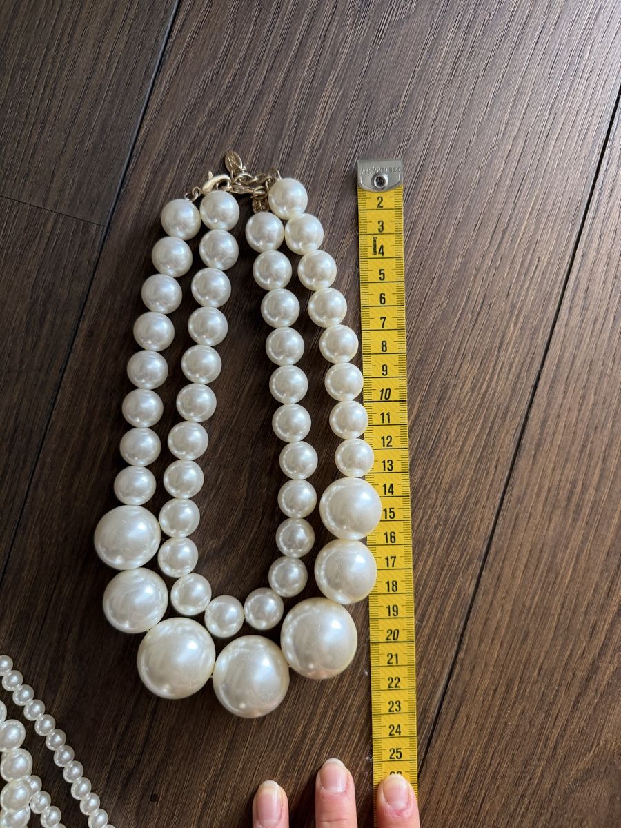 Perle (finte): ZARA Set mit 3 Halsketten mit Perlen, Modeschmuck – Nuovo (secondo la descrizione) da Maur venduto da my_private_sale 2
