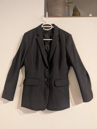 Schicker Damenblazer, anthrazit, Grösse 36