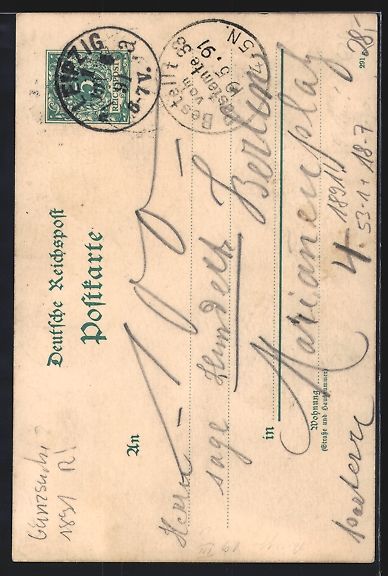 Cancelleria postale: Vorläufer-Lithographie Wartburg, 1891,  – Usato da Berlin venduto da bartko-reher 1
