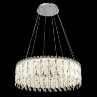 LED Pendelleuchte, Kristalle, 80 cm Ø