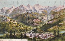 Interlaken und Berner Oberland Panorama 1906