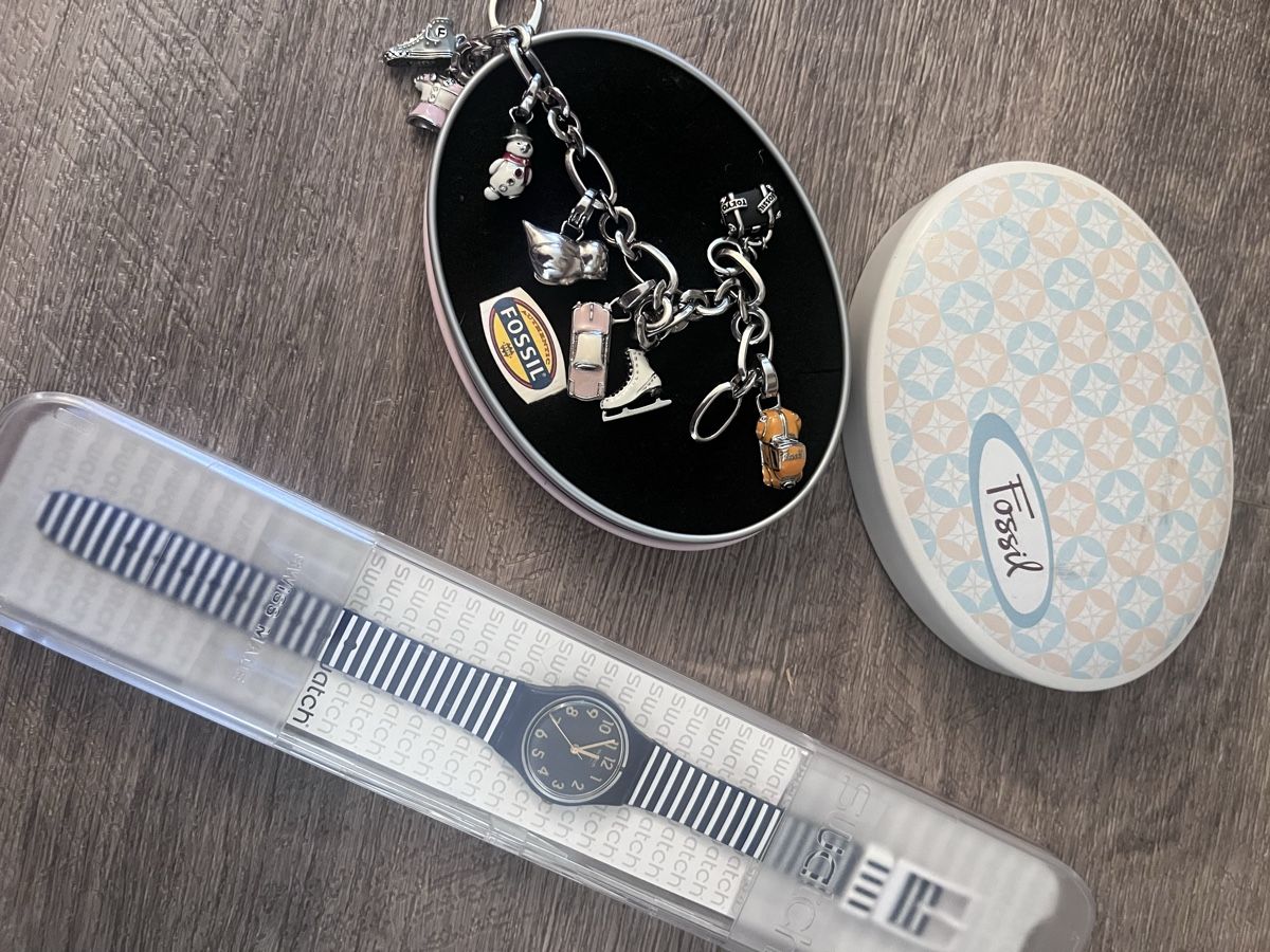 Fossil Bracelets: Bracciale Fossil + orologio Swatch – D'occasion à Davesco-Soragno par paperoga
