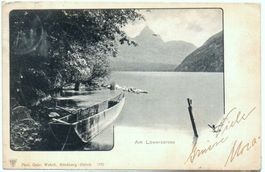 LAUERZ Fischerboot bei Insel Schwanau