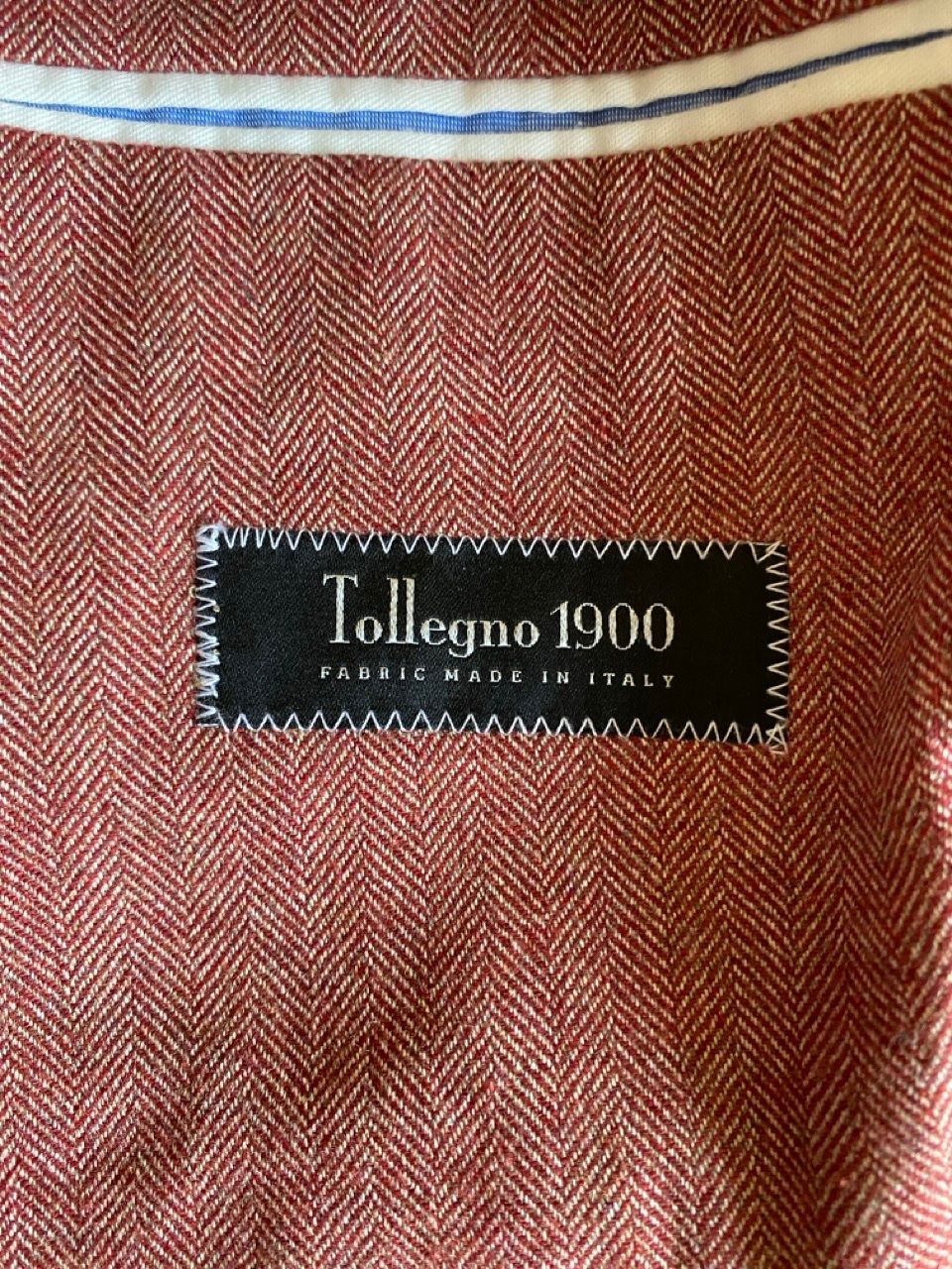 Giacche: Herringbone Blazer inkl. Strickkrawatte, Gr. 48, rot/lachs – Usato da Lausanne venduto da abie01 2