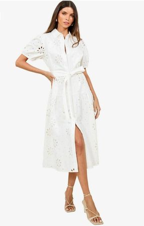 BRODERIE BUTTON - Blusenkleid - white ***NEU***🤍💮🤍